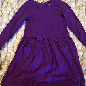 Primary Vibrant Purple Long Sleeve Dress